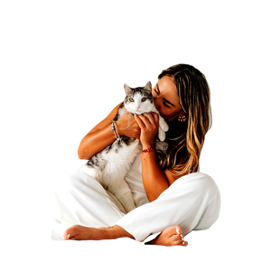 A Woman Lovingly Holds A Tabby Cat In A Serene Indoor Environment, Exuding Warmth And Comfort. 15865 - Cat PNG image with transparent background